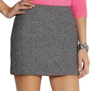 T BY ALEXANDER WANG Mini Skirt in Heather Gray with Hot Pink Mesh Lining